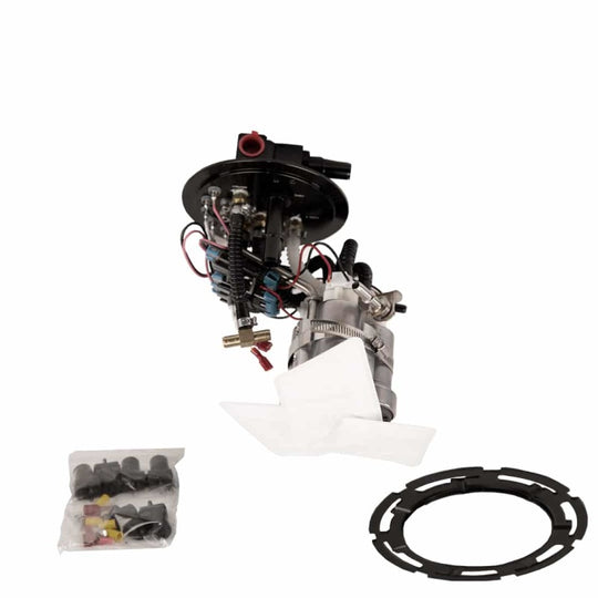 Aeromotive 16-20 Chevrolet Camaro dual 450 series Stealth in-tank fuel pump showing the compact pump in a close-up view.