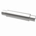 MagnaFlow MagnaFlow Mag SS 4X4X14 3 muffler showing the chrome finish and inlet and outlet pipes on a car exhaust system