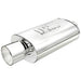 MagnaFlow muffler with tip, stainless steel, 14x5x8 inches, 2.25/4 inlet and outlet, automotive exhaust part.