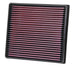 K&N 12 Isuzu D-Max 2.5L L4 DSL replacement air filter for drop-in engine air filtration, showing the black filter element.