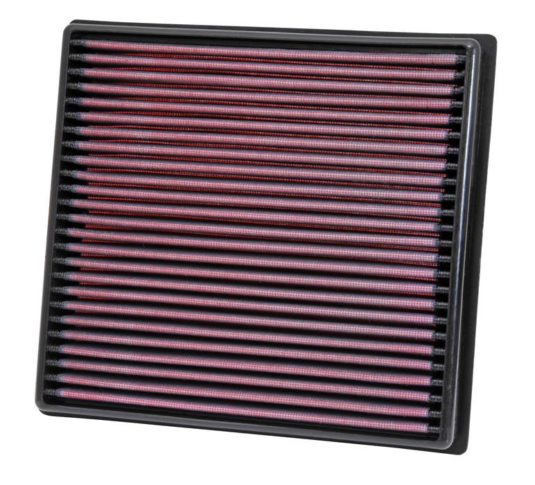 K&N 12 Isuzu D-Max 2.5L L4 DSL replacement air filter for drop-in engine air filtration, showing the black filter element.