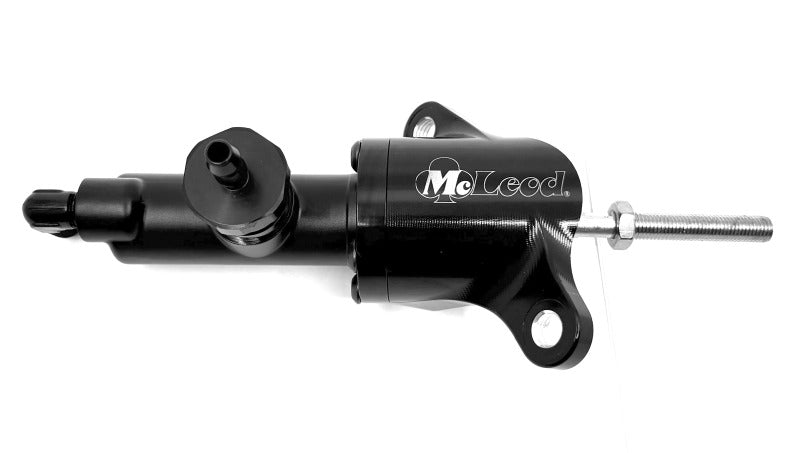 McLeod Racing clutch master cylinder with 3/4 inch bore and 8-hole flange for remote reservoir, shown in close-up image.