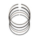 JE Pistons piston ring set with multiple sizes, featuring metal rings designed for engine performance and durability.