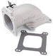 Edelbrock Low Profile Intake Elbow for 90mm throttle body, square-bore flange, as-cast finish, designed for automotive performance.