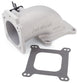Edelbrock Low Profile Intake Elbow for 90mm throttle body, square-bore flange, as-cast finish, designed for automotive performance.