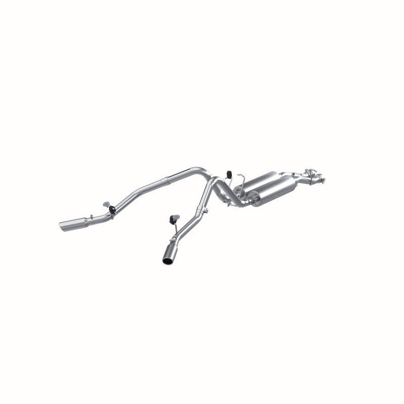 MBRP catback exhaust system for 2003-2007 Chevy/GMC 2500 HD 6.0L, dual split side exhaust pipes, stainless steel construction
