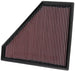 K&N Engineering replacement panel air filter for 2013-2014 Cadillac ATS, drop-in design, measuring 12.313" L x 10.313" W x 1.188" H