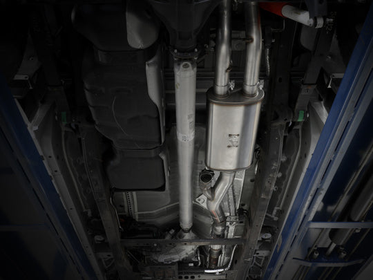 aFe Gemini XV 4-inch to dual 3-inch stainless steel cat-back exhaust with cutout for 2019-2021 GM Silverado/Sierra V8 6.2L