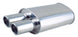 Vibrant StreetPower Oval Muffler 5x9x15 inches with 2.25-inch inlet and outlet, offset-offset side exit, car exhaust component