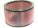 K&N Engineering round replacement air filter, 11-inch OD, 9-1/4-inch ID, 6-inch height, for drop-in air filter applications.
