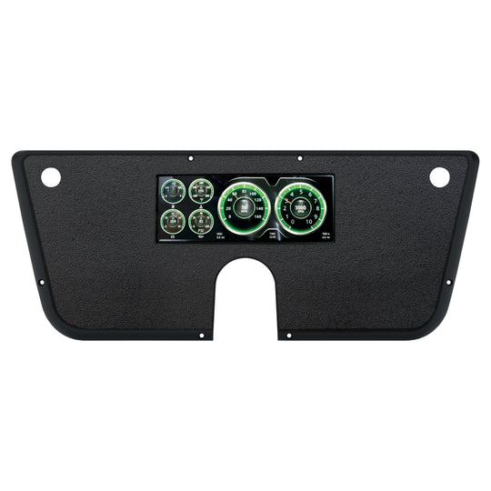 AutoMeter InVision digital dash system for Chevrolet trucks, showing performance monitor display with gauges and digital readouts.