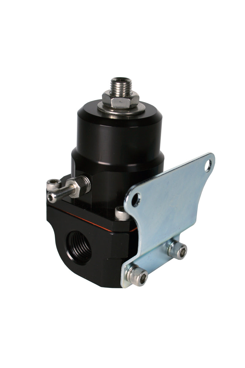 Aeromotive A1000 fuel pressure regulator set with dual -6 inlet and return lines, adjustable EFI regulator for high-performance engines.