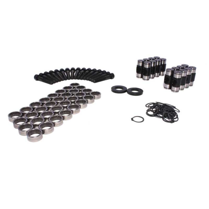 COMP Cams LS-Type rocker retrofit trunnion kit with durable rocker arms for engine performance.
