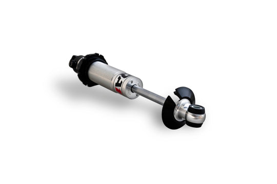 QA1 Proma Star Series coil-over shock absorber with single adjustable aluminum body, bushing mount, 13 to 19.5 inches.