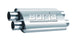 Borla 2.25-inch dual inlet/outlet Turbo XL muffler with 19x9.5x4 inch dimensions, designed for high-performance exhaust systems.