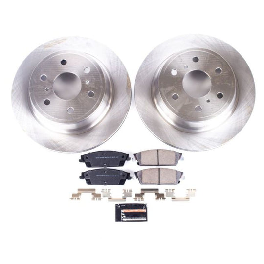 PowerStop OE rear brake kit for 2007-2014 Cadillac Escalade, includes brake pads and rotors for enhanced stopping power.