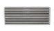 Vibrant universal oil cooler core, 4x12x2 inches, showcasing vibrant metal fins and fittings for efficient engine oil cooling.