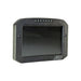 AEM CD-7G Carbon Flush digital dash display gauge with internal 20Hz GPS and antenna, showing detailed digital readouts.