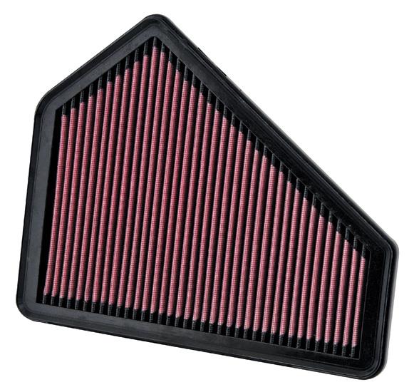 K&N Engineering drop-in air filter for 2008 Cadillac CTS/CTS-V 3.6L V6 engine, showing the clean, reusable filter element.
