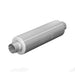 MBRP universal 3-inch ID inlet/outlet 26-inch single AL mild tone muffler showing the exhaust inlet and outlet pipes.