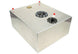 Aeromotive 20g A1000 Stealth Fuel Cell tank with fuel inlet and outlet fittings, designed for high-performance fuel storage.
