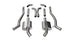 Corsa Performance catback exhaust system for Chevrolet Camaro SS 2011-2013 with 6.2L V8, factory bezels, and no tips.