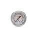 DeatschWerks mechanical fuel pressure gauge with 0-100 PSI range and 1/8 inch NPT fitting for automotive fuel systems.