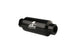 Aeromotive black AN-10 inline fuel filter with 10 micron filtration, designed for high-performance fuel systems.