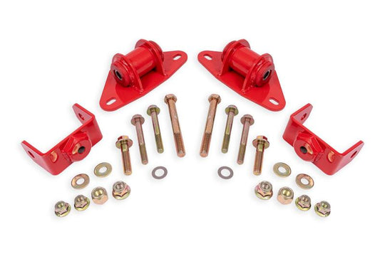 Red BMR Suspension Chevrolet Corvette engine motor mount kit for models 2014-2019, featuring durable construction and precise fit.