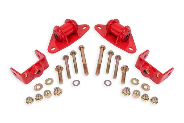 Red BMR Suspension Chevrolet Corvette engine motor mount kit for models 2014-2019, featuring durable construction and precise fit.