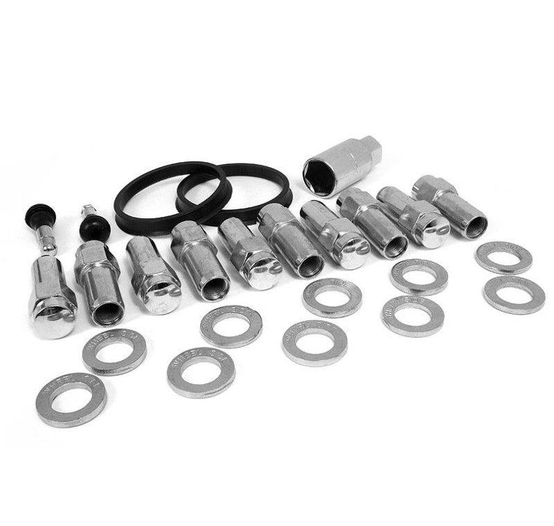 Race Star lug nuts with 14mm x 1.5 open end, 1.38-inch shank, and .875-inch head for Mustang Deluxe Lug Kit, 10-pack.