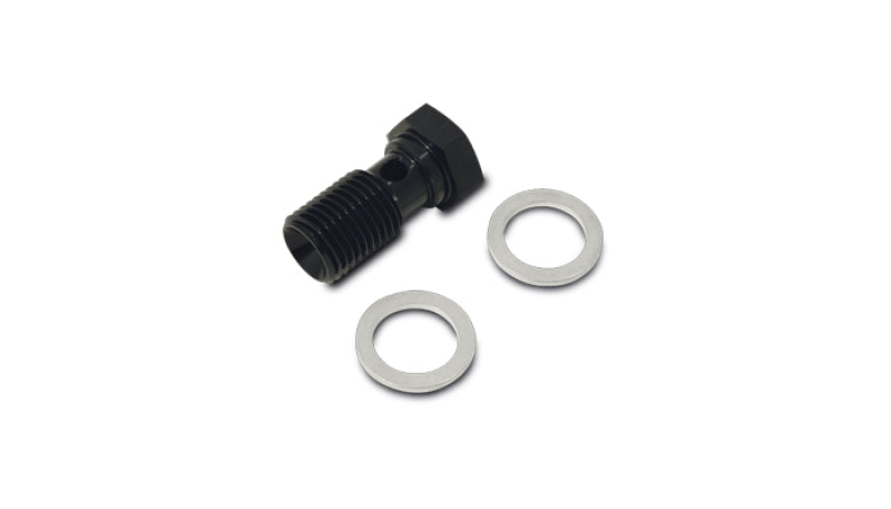 Vibrant banjo bolt fitting with M14 x 1.25 thread size and 22mm length, shown in close-up image.