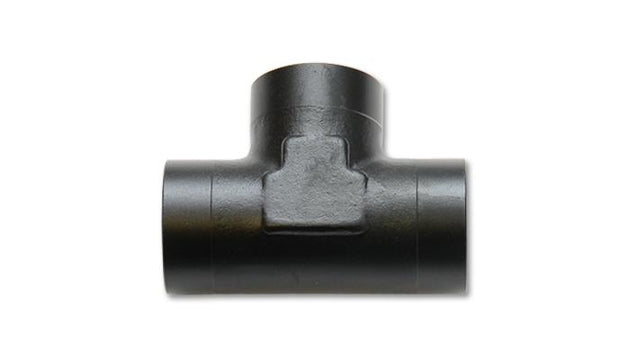 Vibrant -8AN 938 Female Tee Aluminum Fitting, automotive fuel or oil line connector, detailed view of the fitting's shape and threading.