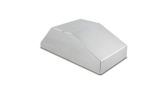 Vibrant I/C end tank for forced induction, 6-inch wide, 12-inch long, 4-inch tall, made of 5052 aluminum, with horizontal I/C core