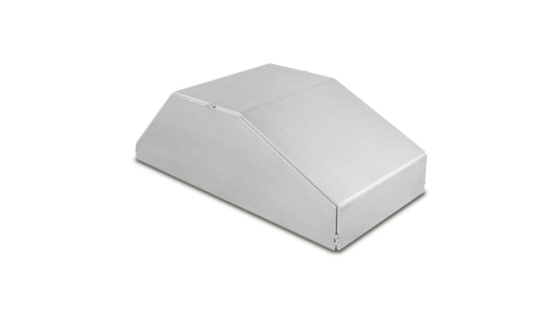 Vibrant I/C end tank for forced induction, 6-inch wide, 12-inch long, 4-inch tall, made of 5052 aluminum, with horizontal I/C core