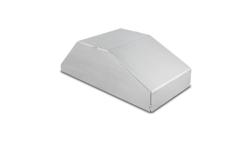 Vibrant I/C end tank for forced induction, 6-inch wide, 12-inch long, 4-inch tall, made of 5052 aluminum, with horizontal I/C core