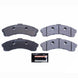 PowerStop racing front brake pads for Chevrolet Corvette 2006-2013, high-performance track day brake pads with detailed friction material.