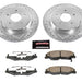 PowerStop Z26 Street Warrior rear brake kit for 2004-2009 Cadillac XLR, includes performance brake pads and rotors.
