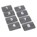 DEI heat shrink wire markers set with black numbered 1-8, ideal for identifying electrical wires and cables.