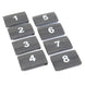 DEI heat shrink wire markers set with black numbered 1-8, ideal for identifying electrical wires and cables.