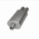 MagnaFlow stainless steel muffler with tip, 14x5x8 inches, for automotive exhaust systems, featuring dual inlet and outlet design.
