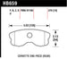 Hawk Performance rear HP+ street brake pads for Chevy Corvette 2006-2010, improved pad design for enhanced braking performance