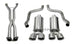 CORSA Performance Axle-Back Xtreme exhaust system with polished tips and stainless steel construction, shown on a vehicle.