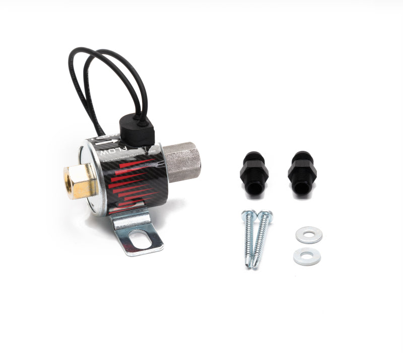 Snow Performance Hi-Flow Water Solenoid upgrade with 4AN fittings for systems with 4AN stainless steel braided line, compact and durable.