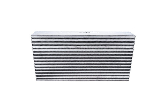 Garrett 1000 HP intercooler with aluminum core, measuring 23.72x12.02x3.82 inches, designed for high-performance turbocharged engines.