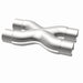 MagnaFlow Smooth Trans X 2.25-inch stainless steel X pipe for exhaust systems, shown in the image.
