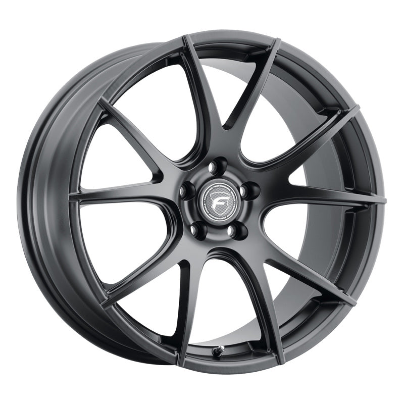 Forgestar CF5V 19x10 satin black cast wheel with 5x120.65 bolt pattern, ET30 offset, and 6.7-inch backspacing.