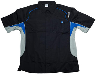 Gray Sparco Circuit Tri T-shirt in large size with SPARCO logo and racing-inspired design, casual shirt for motorsport fans.