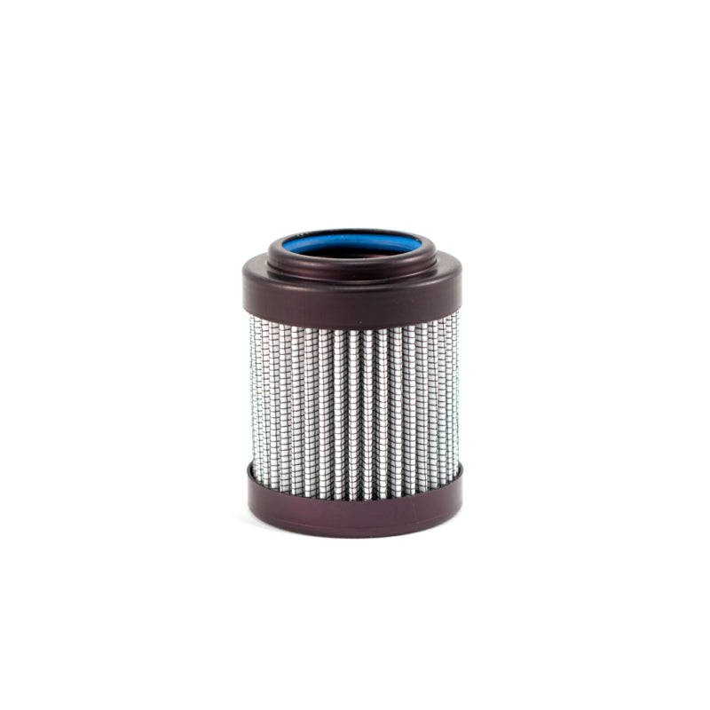 Injector Dynamics fuel filter element replacement for ID F750 fuel filter, showing the new filter component.