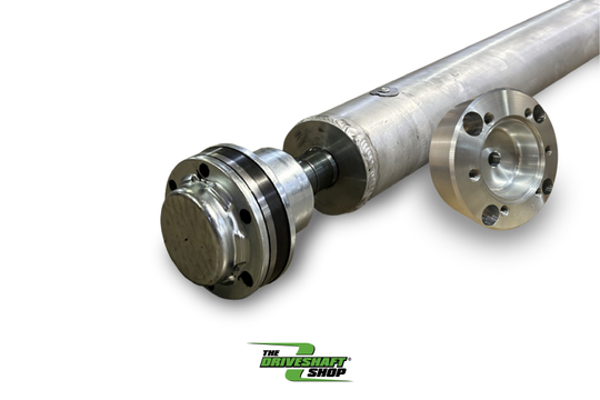 DSS Ford Mustang GT 2018+ 6-speed manual aluminum driveshaft by Driveshaft Shop, 4-inch single-piece CV driveshaft.
